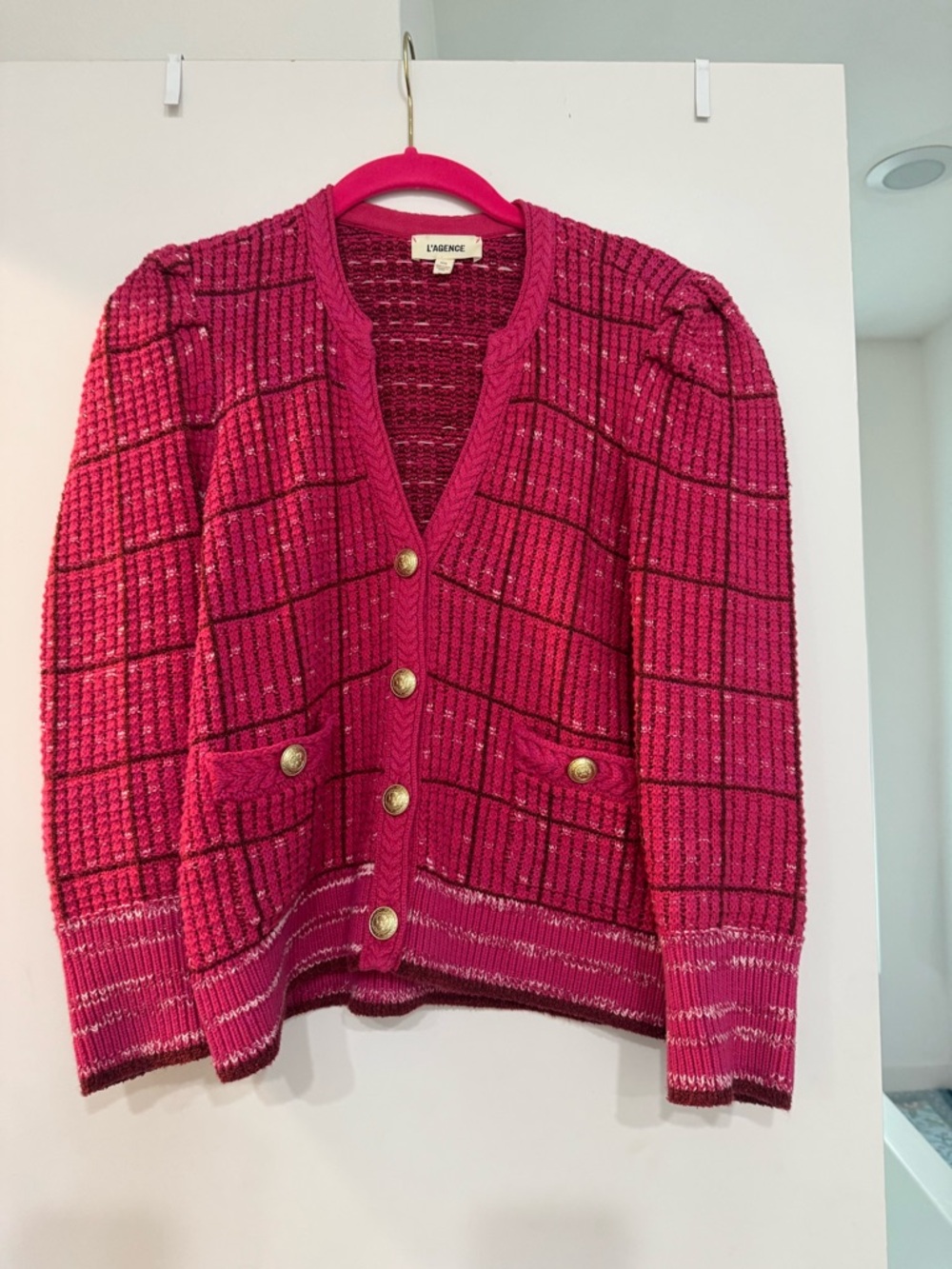L'AGENCE Jenni Tweed Cardigan - Picture 2 of 4
